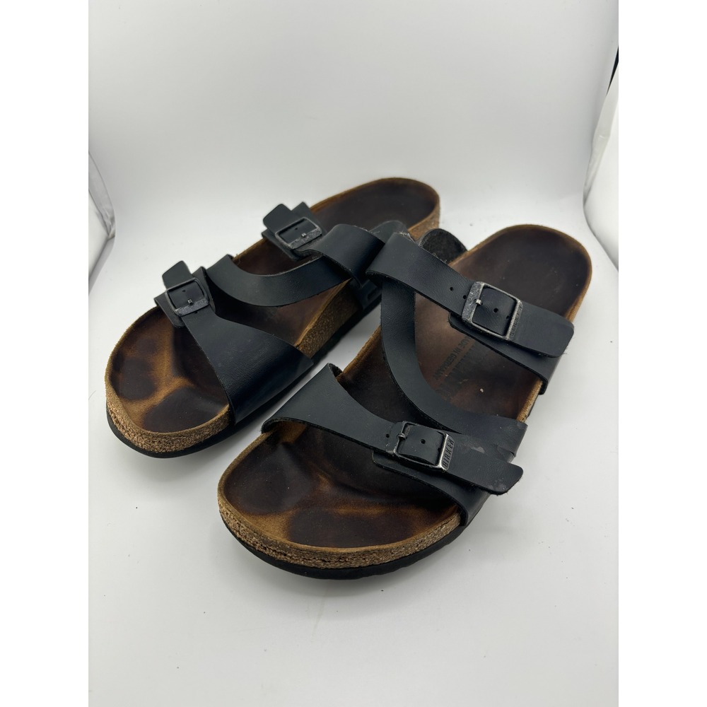 Birkenstock Salina Black Multi Strap Slide Sandals Womens Size 41